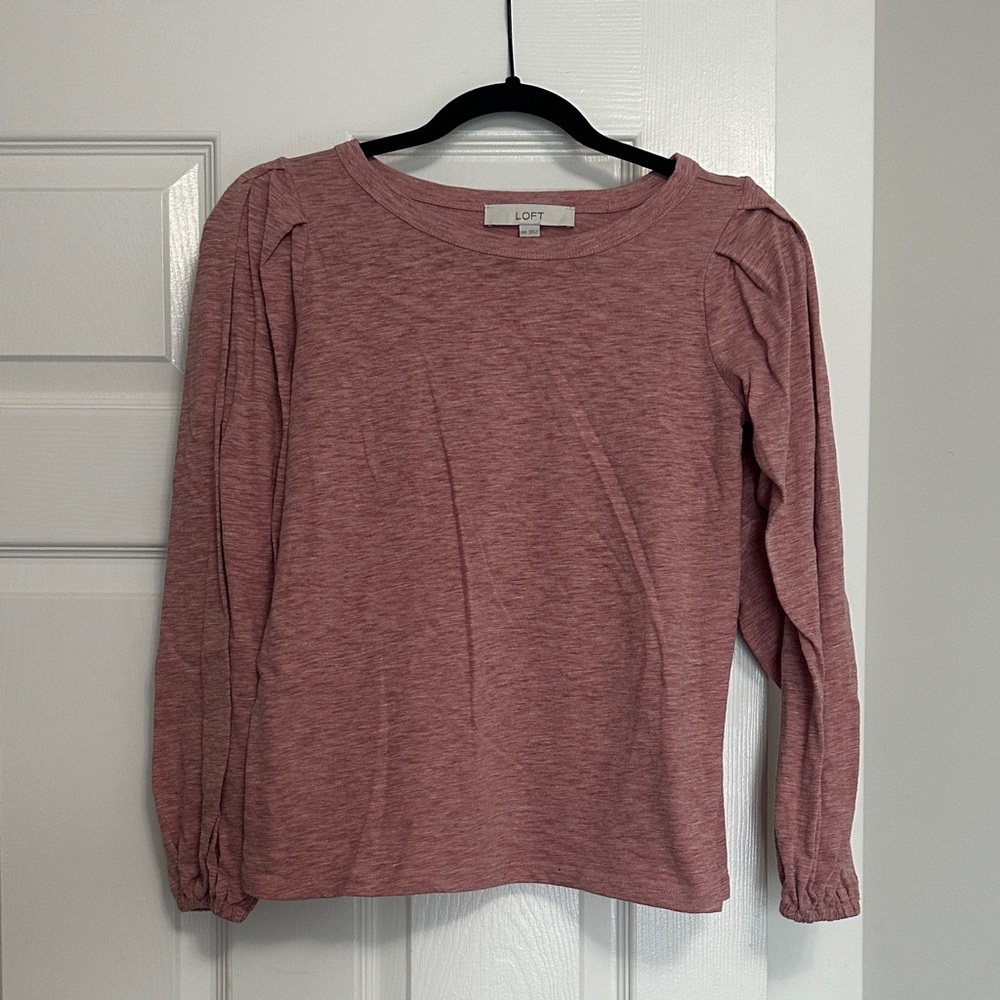 LOFT Women's Rose Long Sleeve Tee